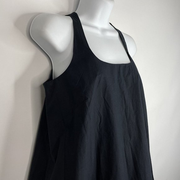 Maeve Anthropologie Black Sleeveless Bubble Hem Trapeze Midi Dress Pocke… - Picture 4 of 8